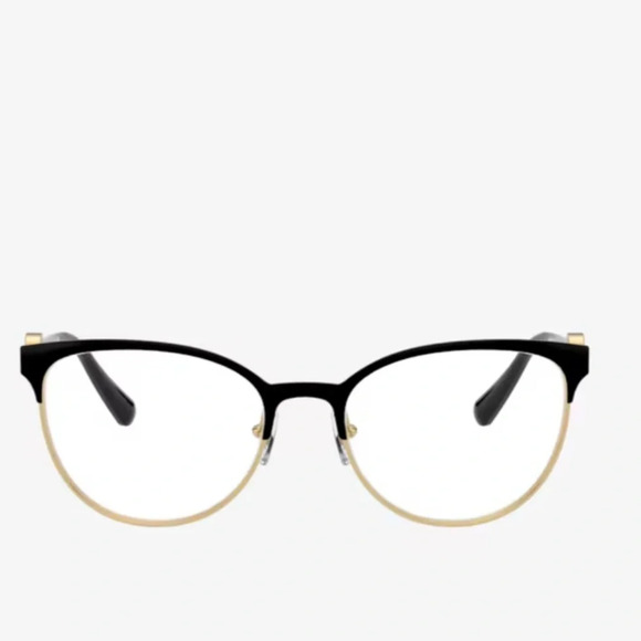 VERSACE VE1271 Eyeglasses Frames Case RXable 1443 Black/Gold NWT - Picture 2 of 10